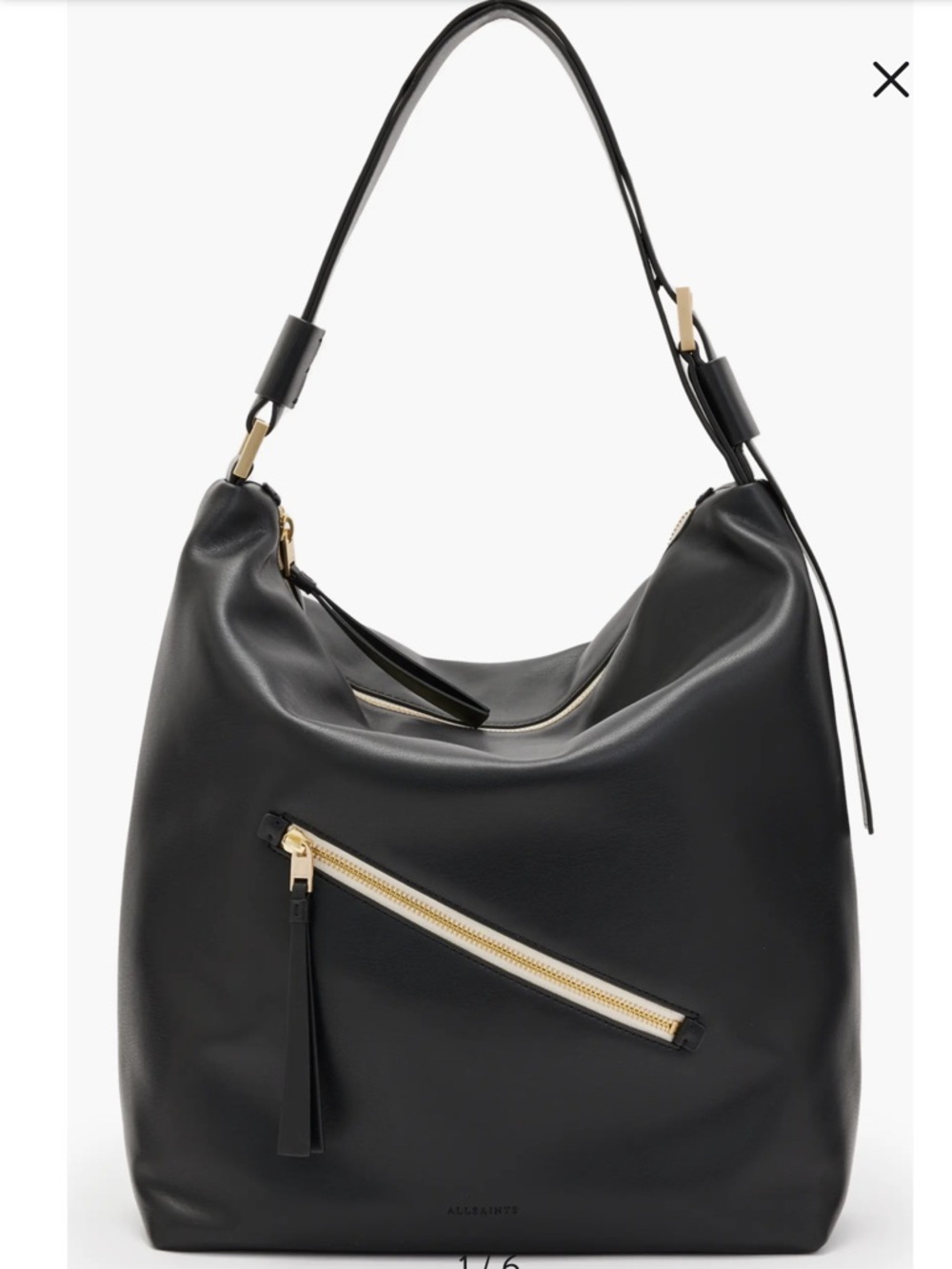 NWOT AllSaints Aliyah Leather Shoulder Bag